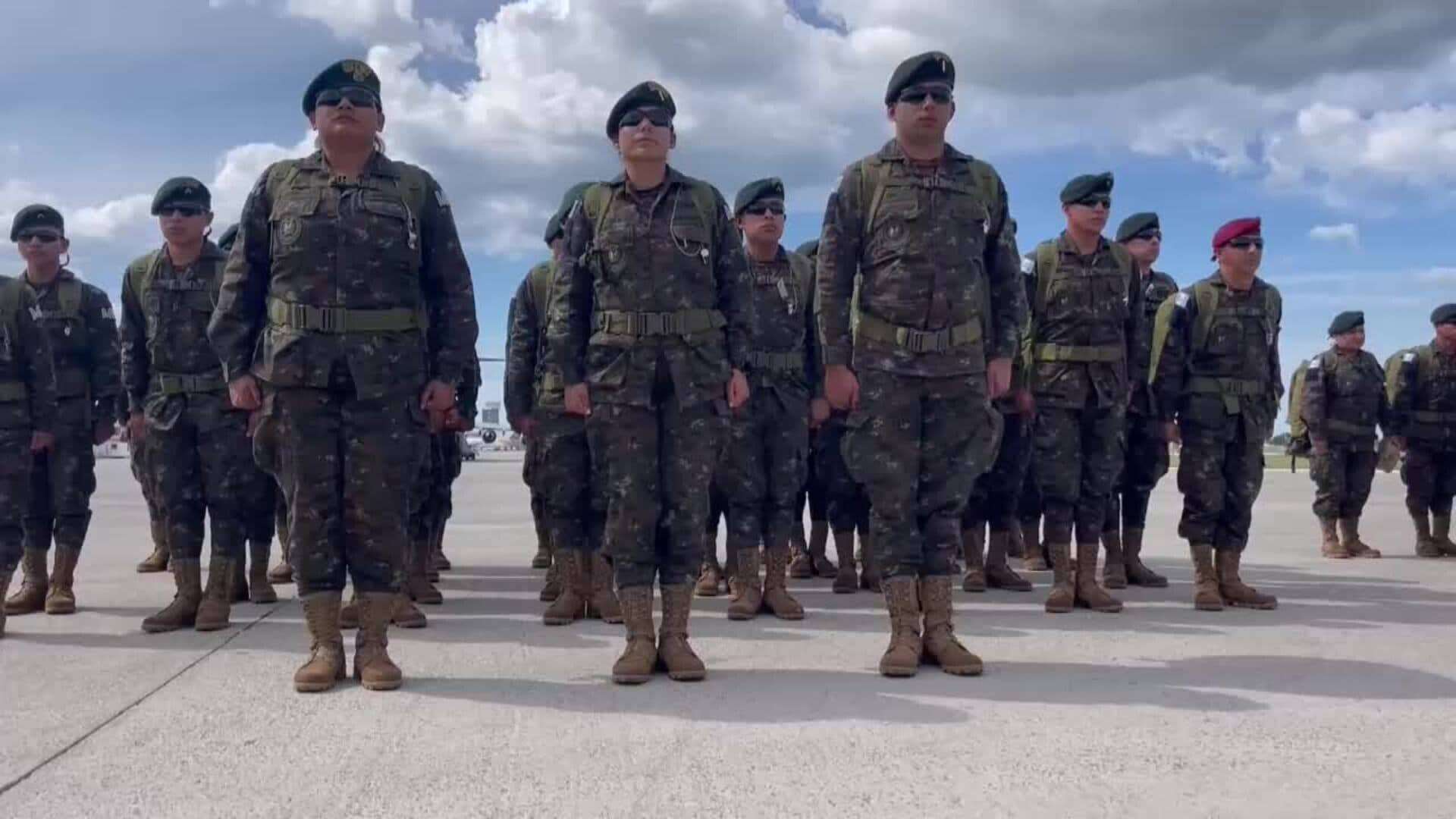 Otro contingente de militares de Guatemala llega a Haití para apoyar combate a pandillas