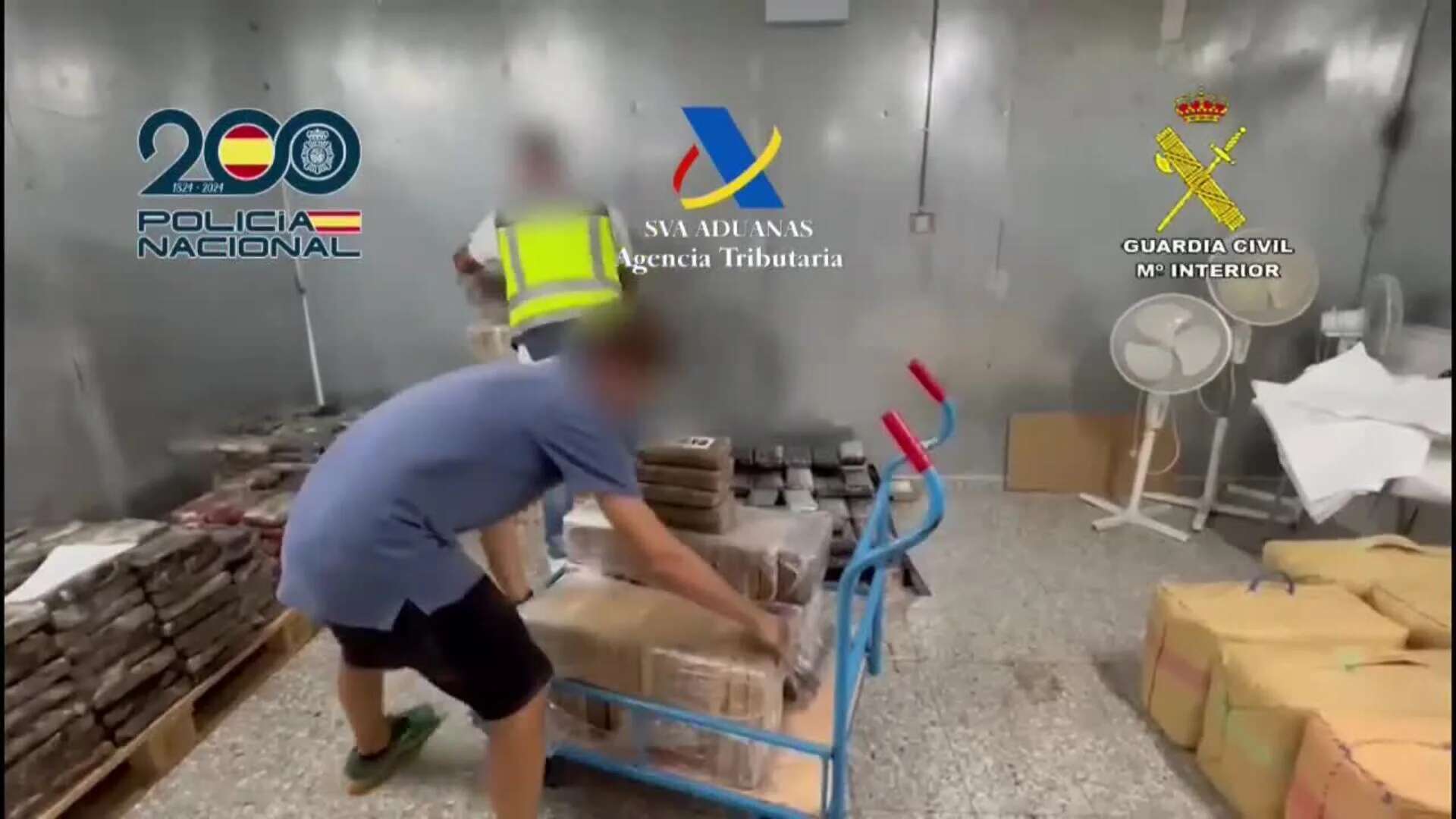 Incautados 400 kilos de cocaína tras caer una red de estibadores y trabajadores del puerto