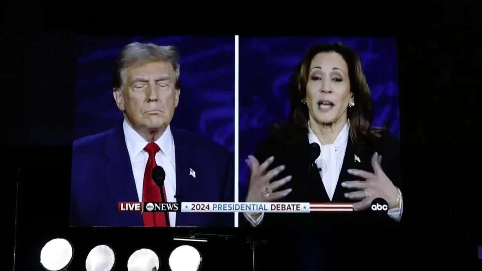 Comienza el debate entre Trump y Harris con un apretón de manos y una presentación formal