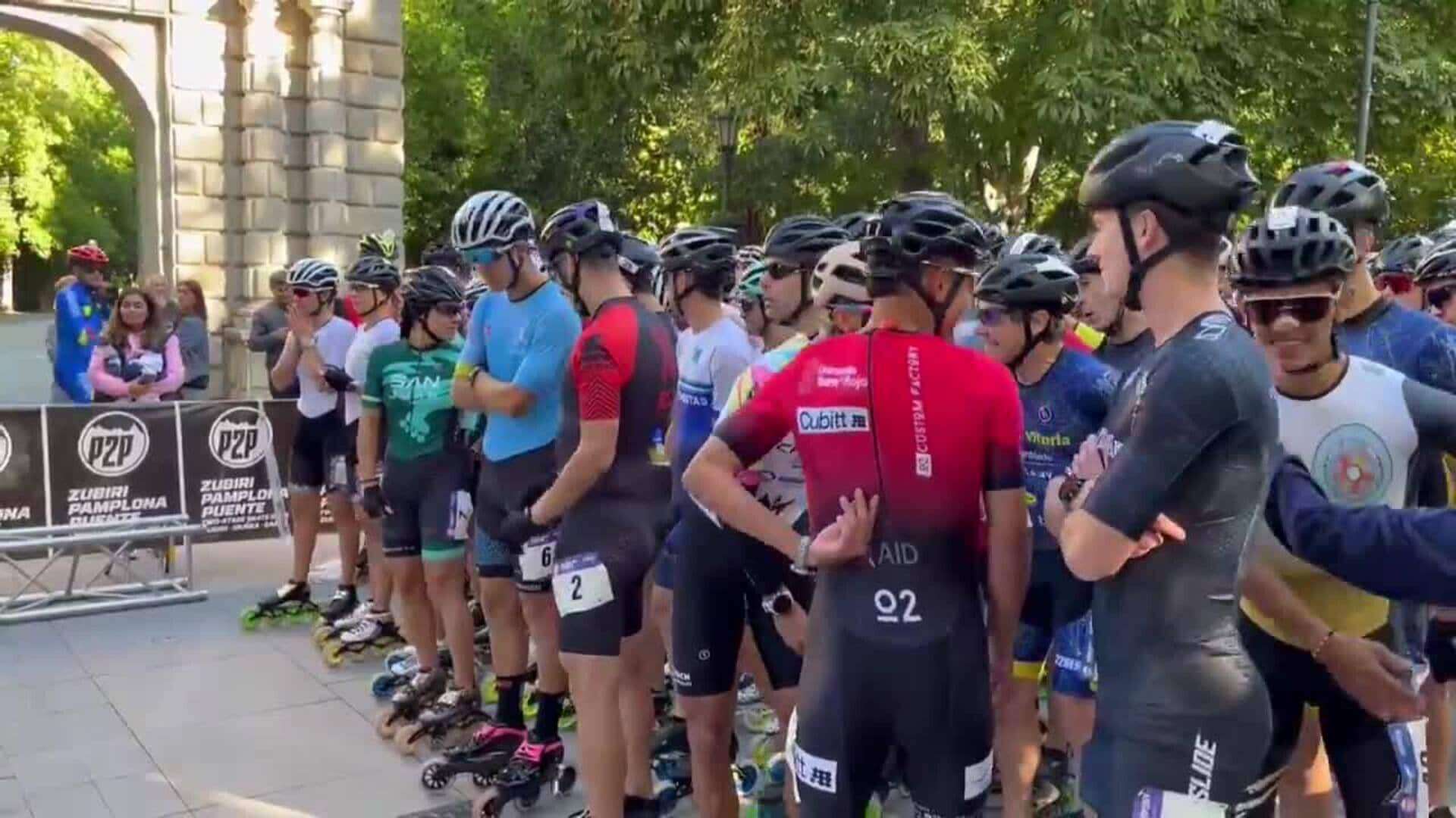 Más de 300 patinadores en la XV maratón P2P Skate Race que une Pamplona con Puente la Reina