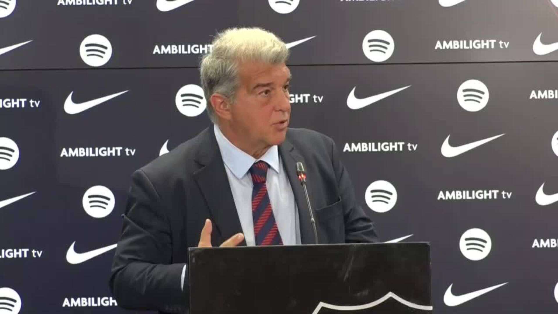 Laporta defiende que el club cobrará 