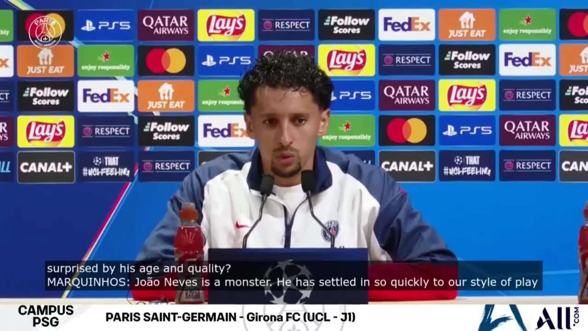 Marquinhos, el veterano del equipo con 30 años, orgulloso de un PSG con menos estrellas