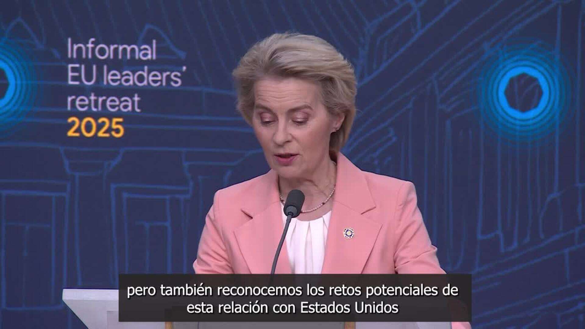 Von der Leyen avisa a Trump de que la UE responderá 