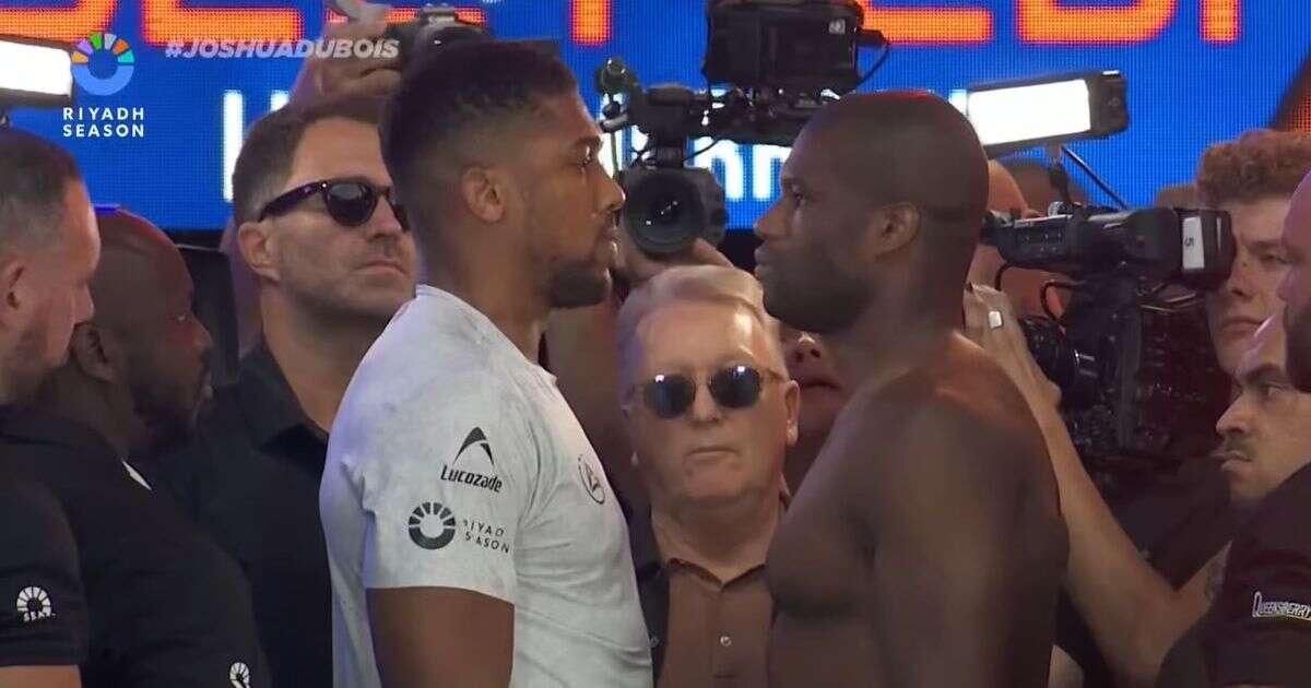 FIGHT NIGHT IS NEARLY HERE! Anthony Joshua weighs in heavier than Daniel Dubois for world title fight