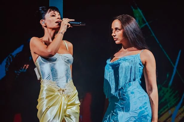 Lily Allen drops to her knees and begs as she brings out Jade Thirlwall for steamy duet