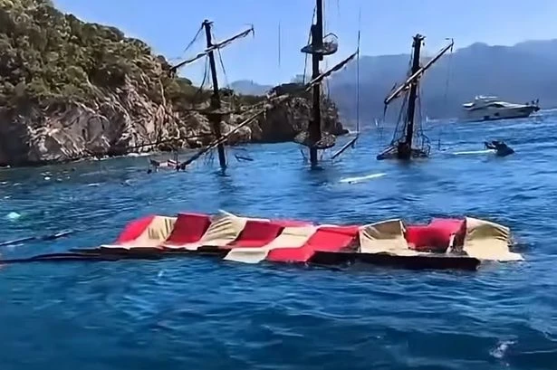 Pirate-themed party boat sinks with Brits on board as rescue teams save all 148 passengers