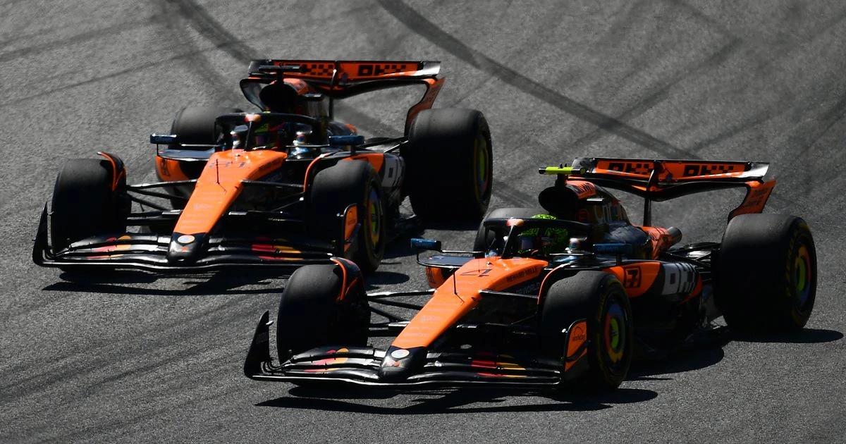 Austrian GP winner Lando Norris and McLaren team-mate Oscar Piastri in scary near miss as F1 rivals duel again