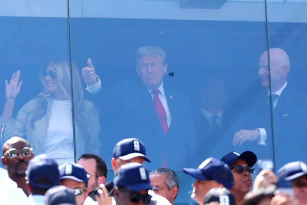 Donald Trump spotted 'breaking key rule' at World Cup Final
