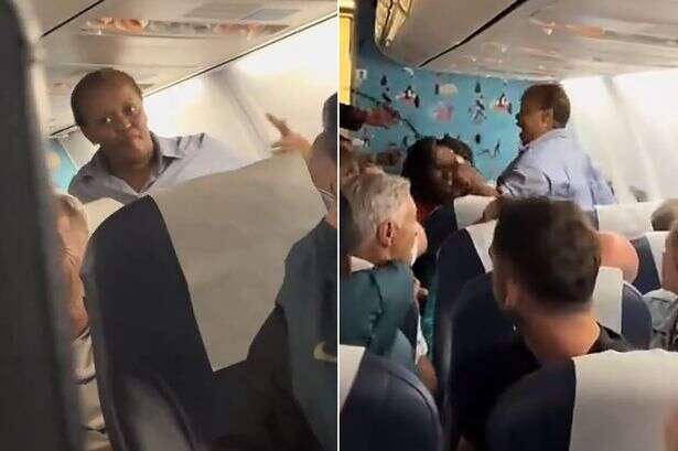 'Abusive' TV boss filmed allegedly hurling drink at flight attendant on Boxing Day jet