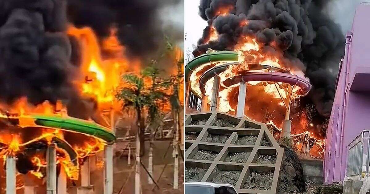 Horror video shows second blaze erupt at brand-new water park