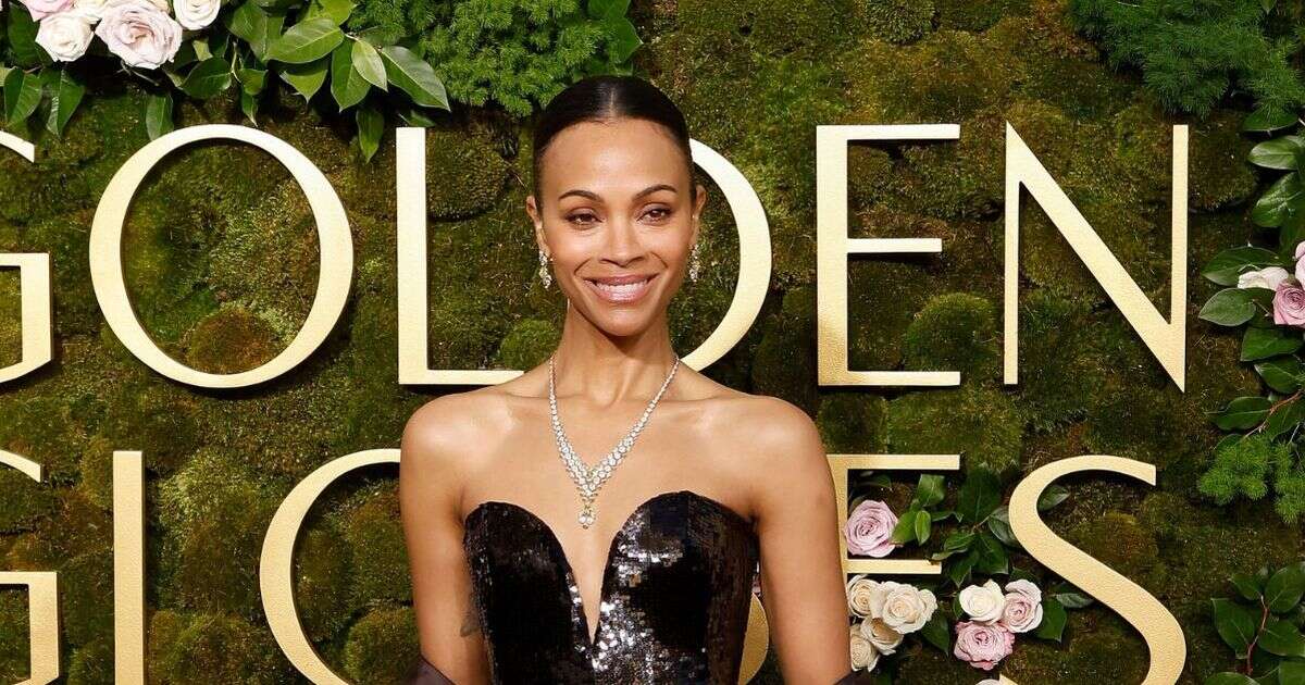 Currentbody's LED mask was the star of the Golden Globes as Zoe Saldana used it hours before red carpet