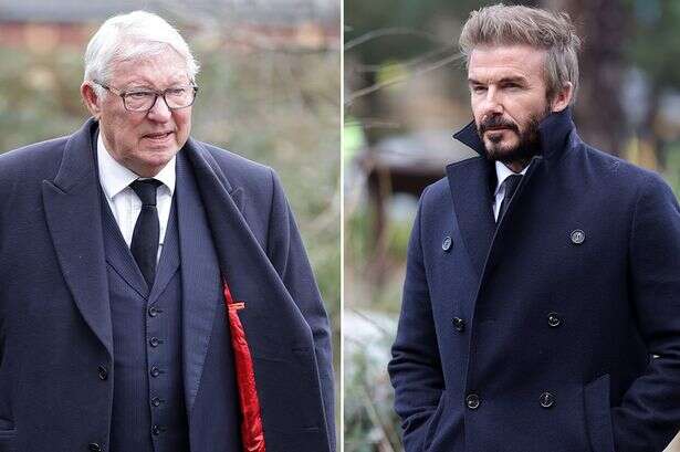 Sir Alex Ferguson and David Beckham among mourners at Man Utd legend Kath Phipps' funeral