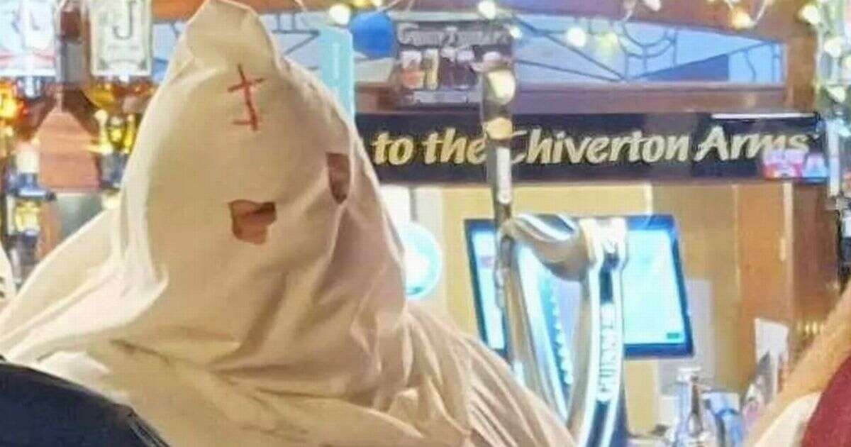 Pubgoers disgusted after man turns up for New Year's party wearing KKK robes