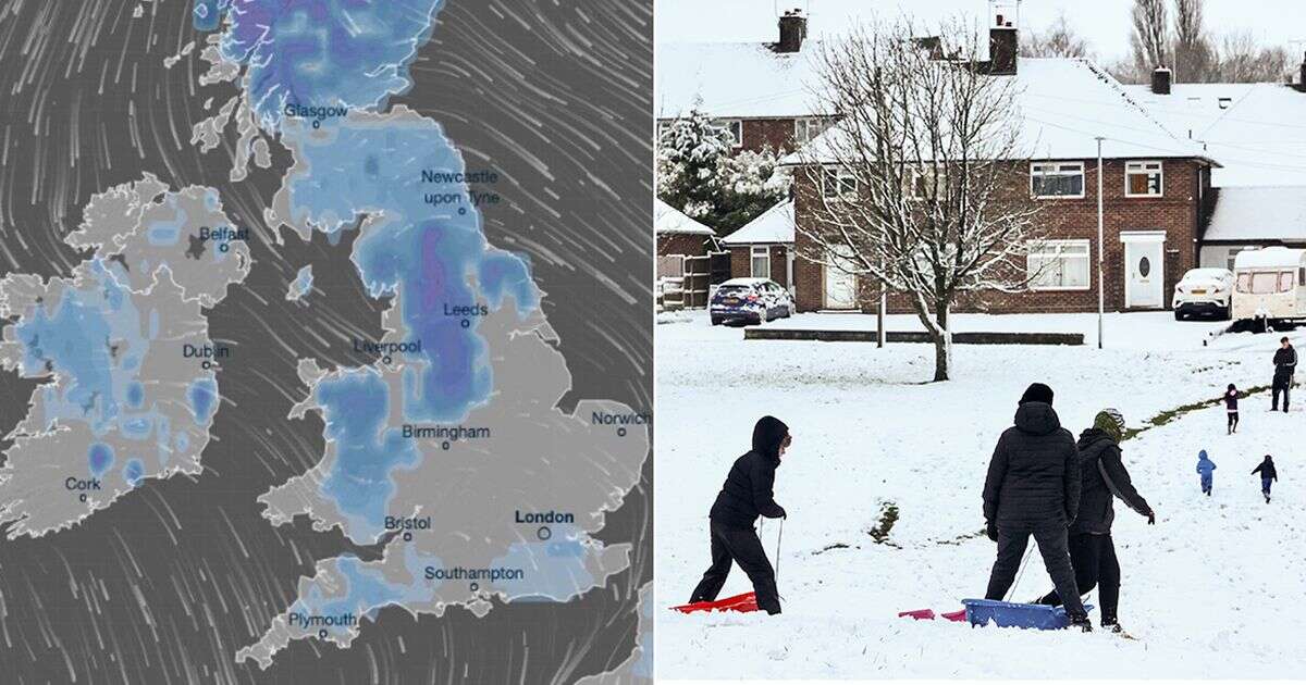 Snow radar shows everywhere it's snowing in Britain NOW as UK wakes up to 9 inches