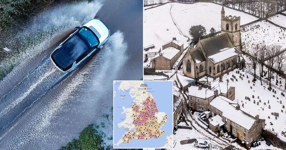 LiveUK weather live: Snow sparks school closures and 'danger to life' flood warning