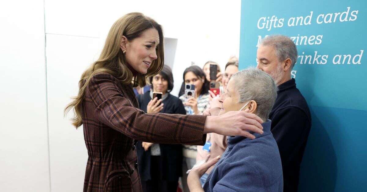 Kate Middleton's selfless six-word message as she hugs tearful cancer patient