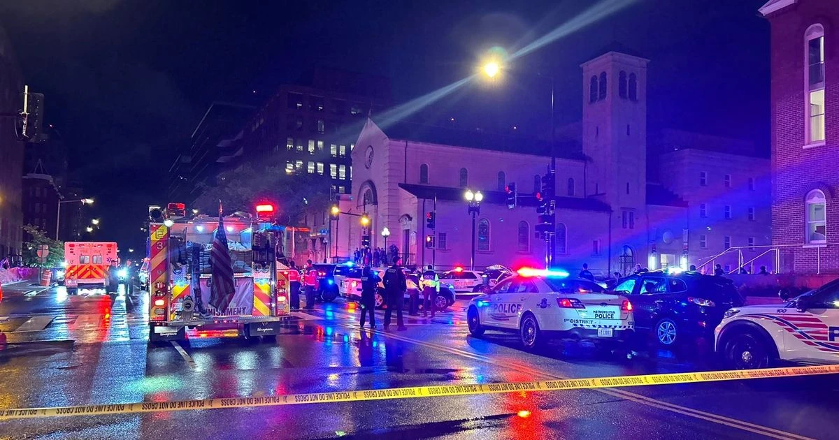 Washington shooting: Terrorism police swarm city street as two people killed in horror attack