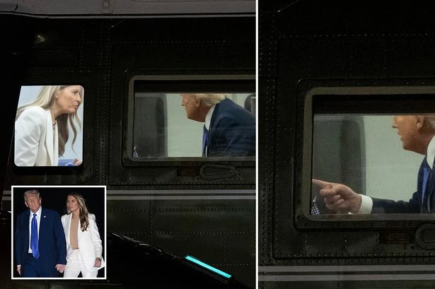 Donald Trump wags finger at Melania during heated awkward row on Marine One