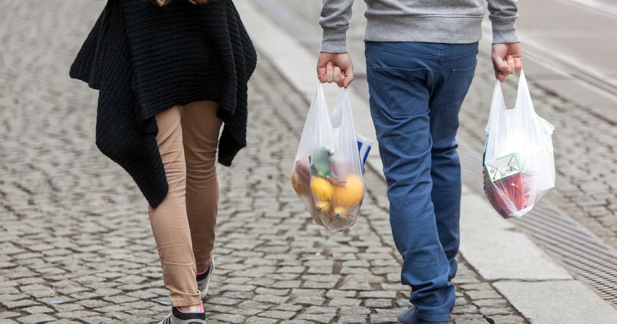 Plastic bag charge to double from 5p to 10p from today for shoppers in all stores