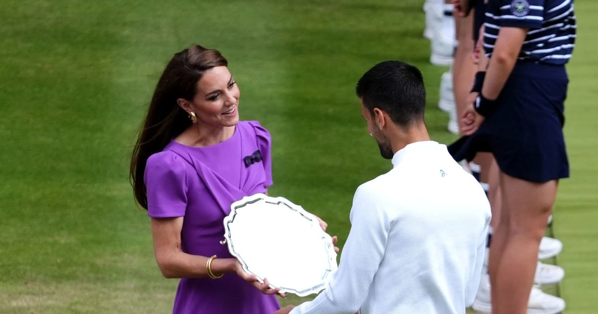 Novak Djokovic shows his true colours with message to Kate Middleton after Wimbledon defeatKate Middleton