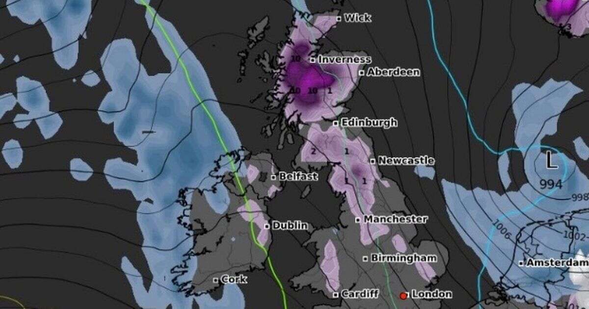 New UK weather maps show everywhere it will snow next week - full list of areas