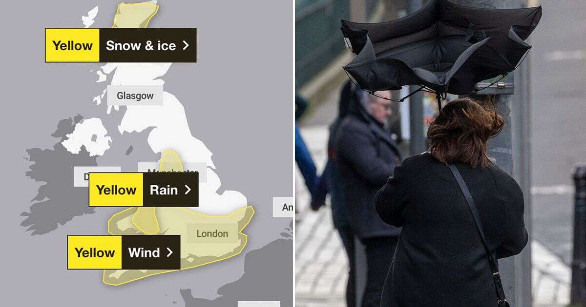 UK weather: New Year's Day wind and rain horror as millions warned of power cuts and travel chaos