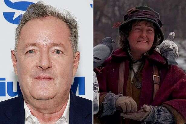 Piers Morgan rages as Home Alone 'pigeon lady' comparison returns at family Xmas quiz