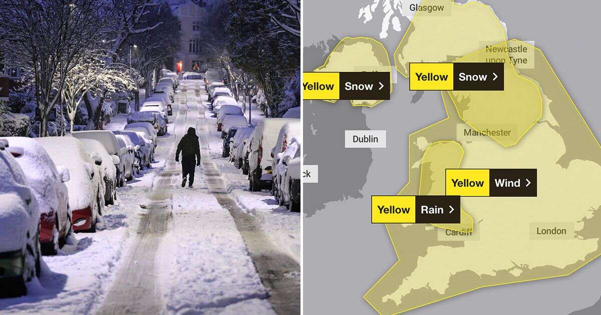 UK snow maps show when and where heavy fall forecast amid Met Office warning