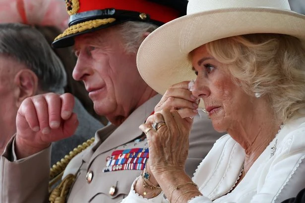 Queen Camilla's tears as war veteran goes 'off script' to pay tribute to King Charles