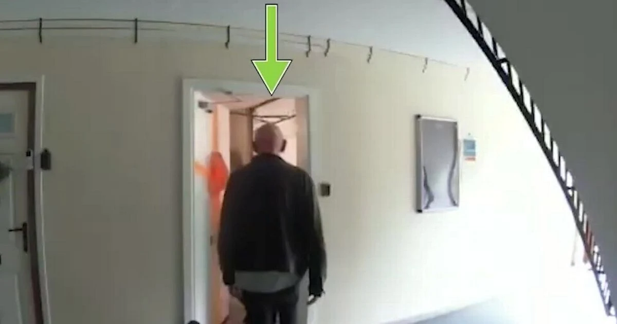 Moment OAP lured to flat before he's killed and stuffed in box by woman and teenage boy