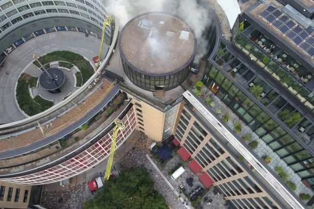 Former BBC television centre up in flames as 100 firefighters tackle blaze