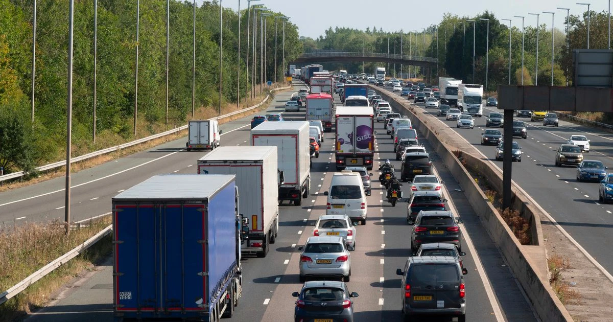 LiveM6 updates as lorry overturns and bursts into flames causing rush hour delays