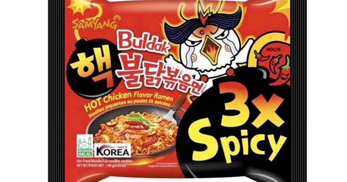 Popular instant noodle brand urgently recalled in Denmark for being 'too spicy'