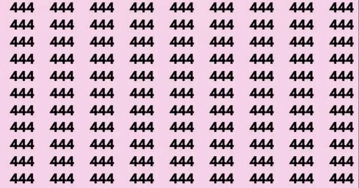 You need to be lynx-eyed to spot hidden number 474 in sea of 444s in 20 seconds