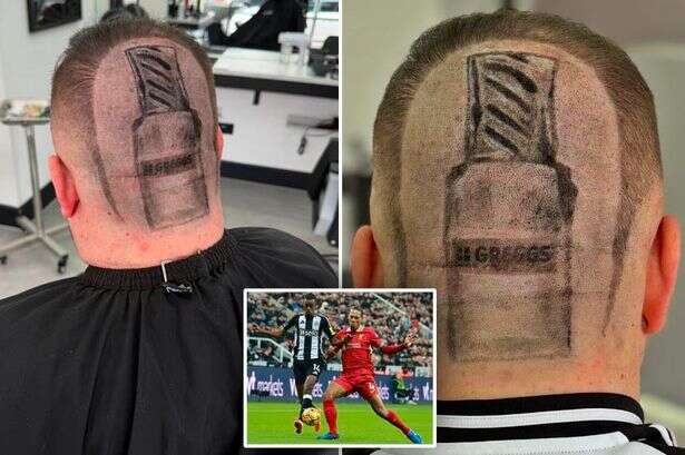 Newcastle fan gets unmissable Greggs sausage roll haircut for Carabao Cup final vs Liverpool