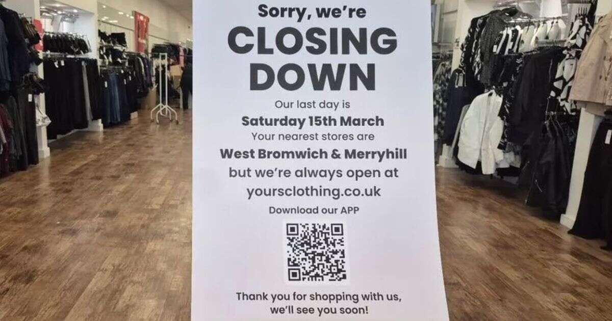 Huge UK clothes retailer closing store this weekend as it says 'sorry' to shoppers