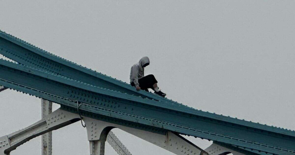 Tower Bridge closed in London as hooded man seen climbing up the railings