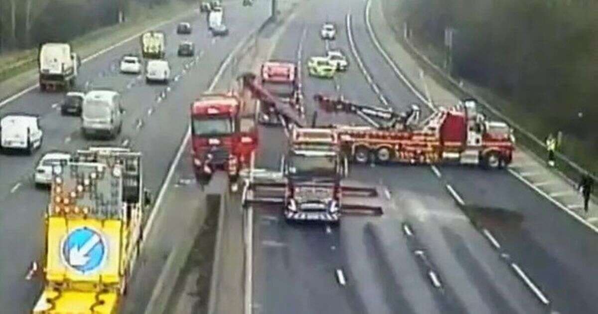 M6 traffic chaos as huge lorry crash sparks major delays with cars queueing for miles