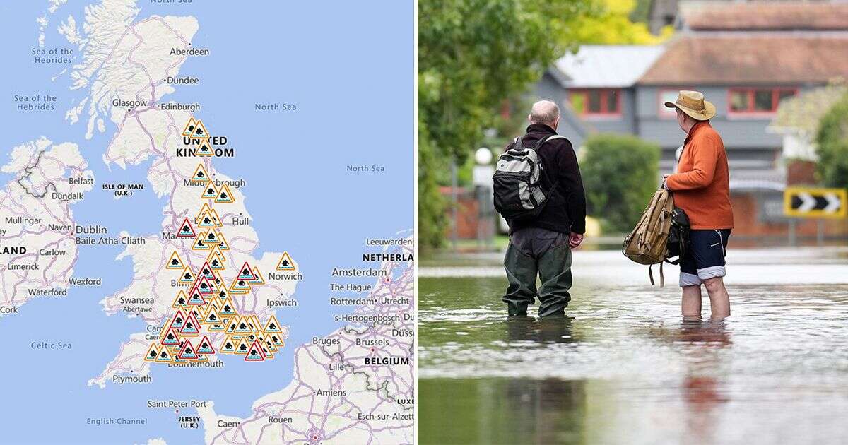 Flood warnings in place for 15 areas as Brits urgently brace for horror thunderstormsWeather