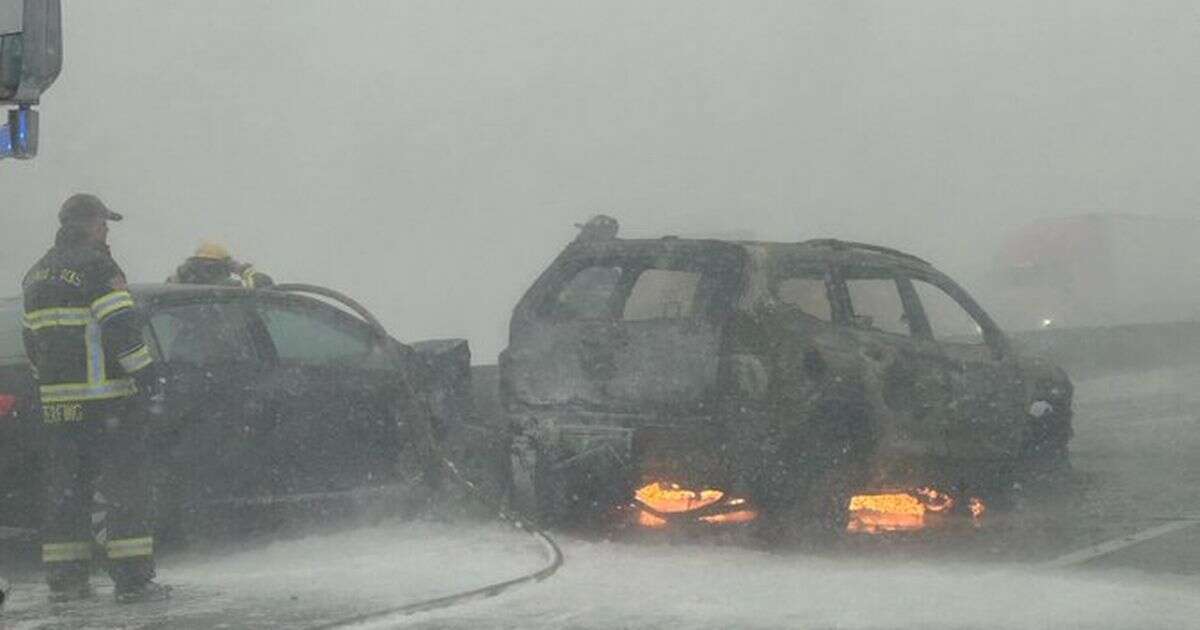 I-84 mass crash leaves multiple injured in '100 vehicle pile-up' as SUV catches fire