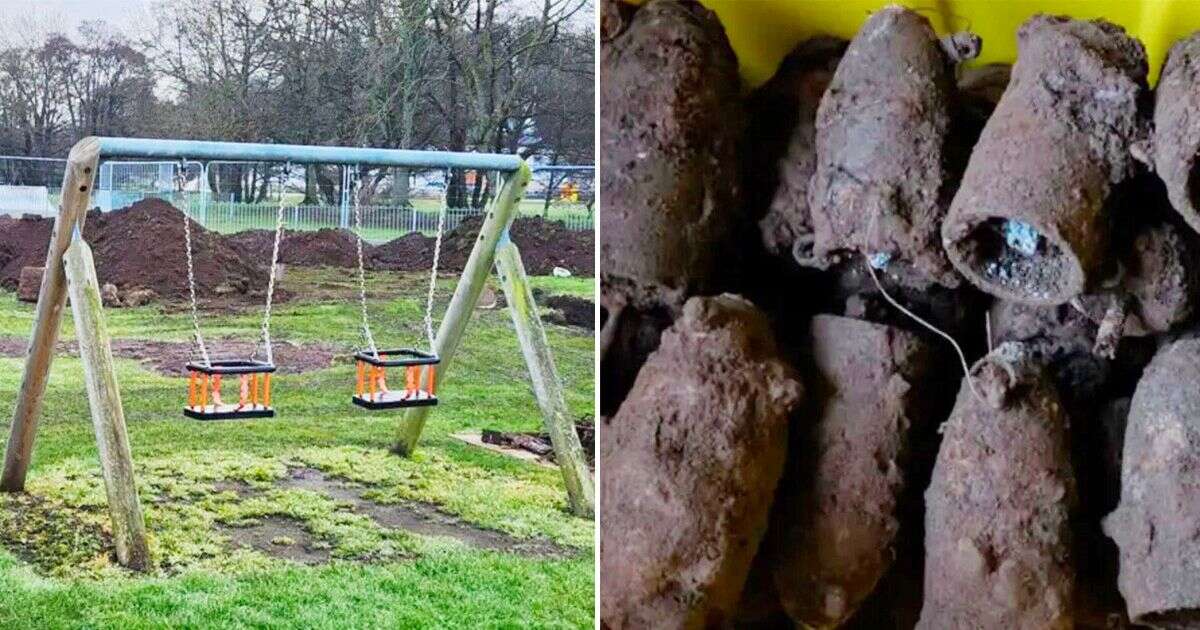 Children 'playing on bombs' as nearly 200 WW2 devices found under UK playground