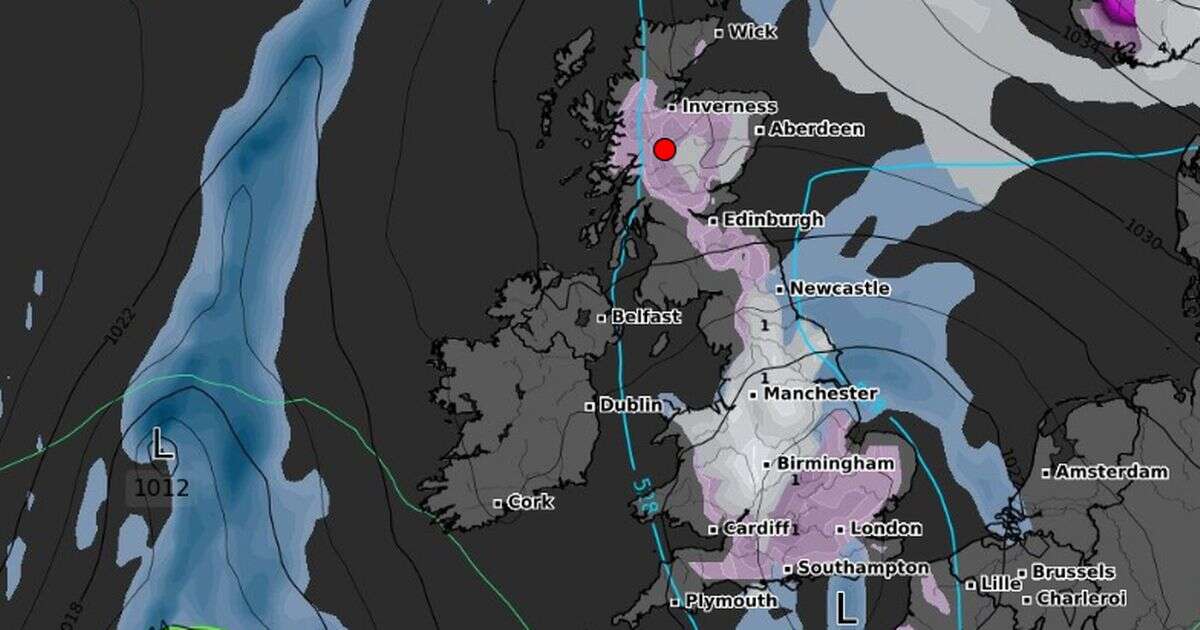 New UK snow maps reveal exact towns and cities set to to be hit this weekend