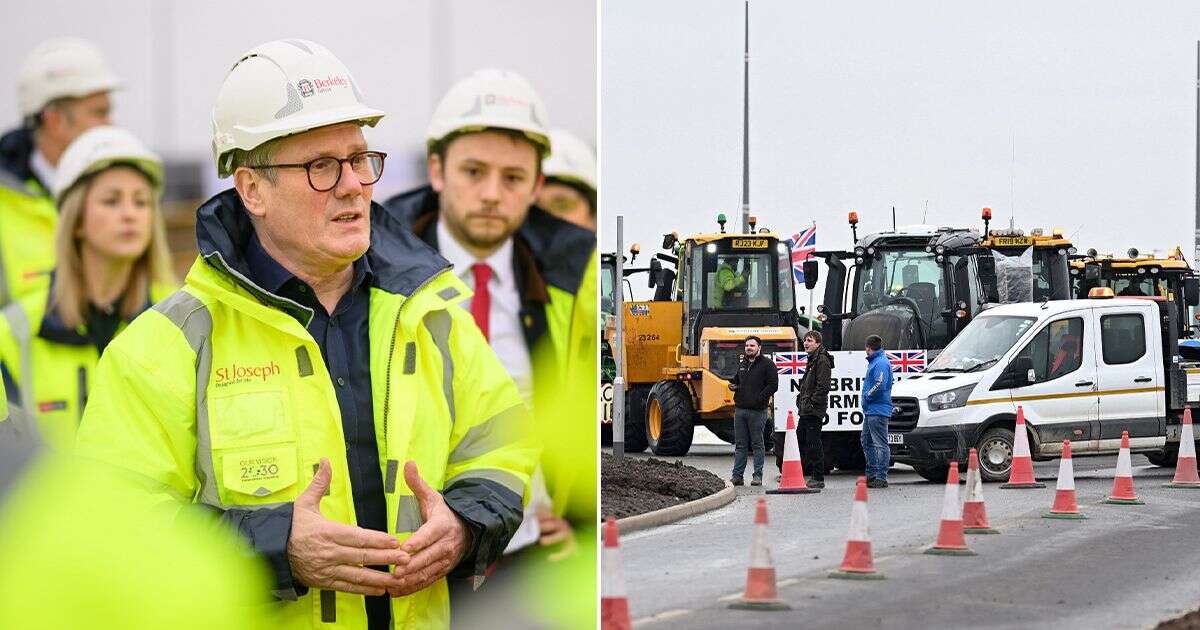 Keir Starmer claps back at farmers as protest scuppers visit - 'what would they prefer?!'