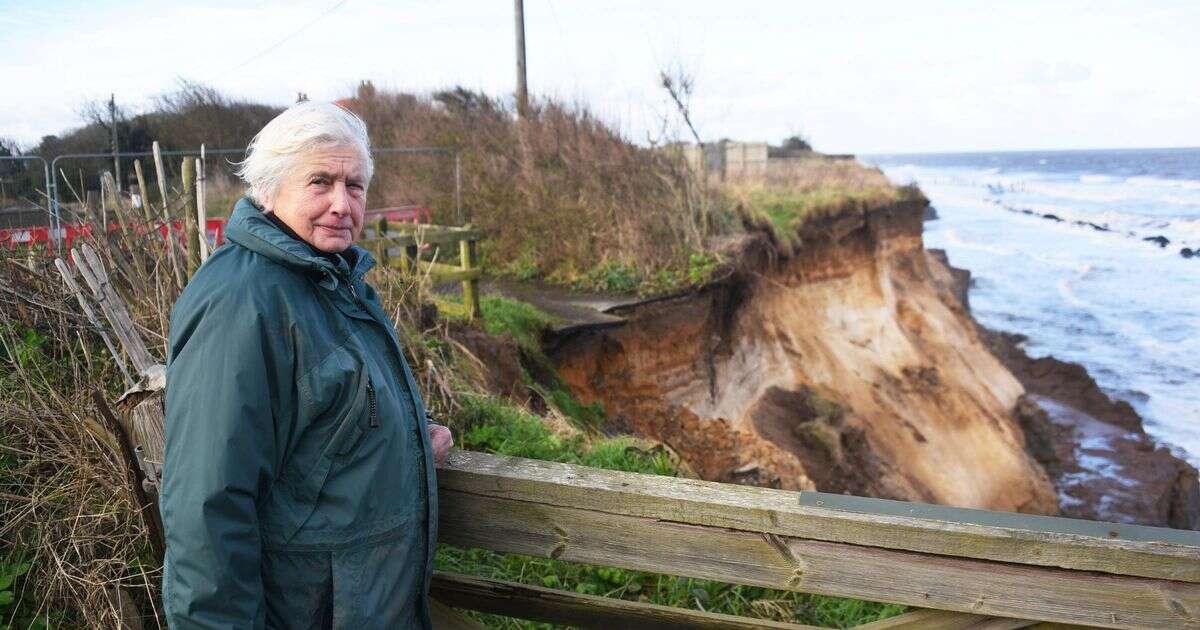 Defiant gran's desperate battle to stop her home from falling into sea - after previous agony