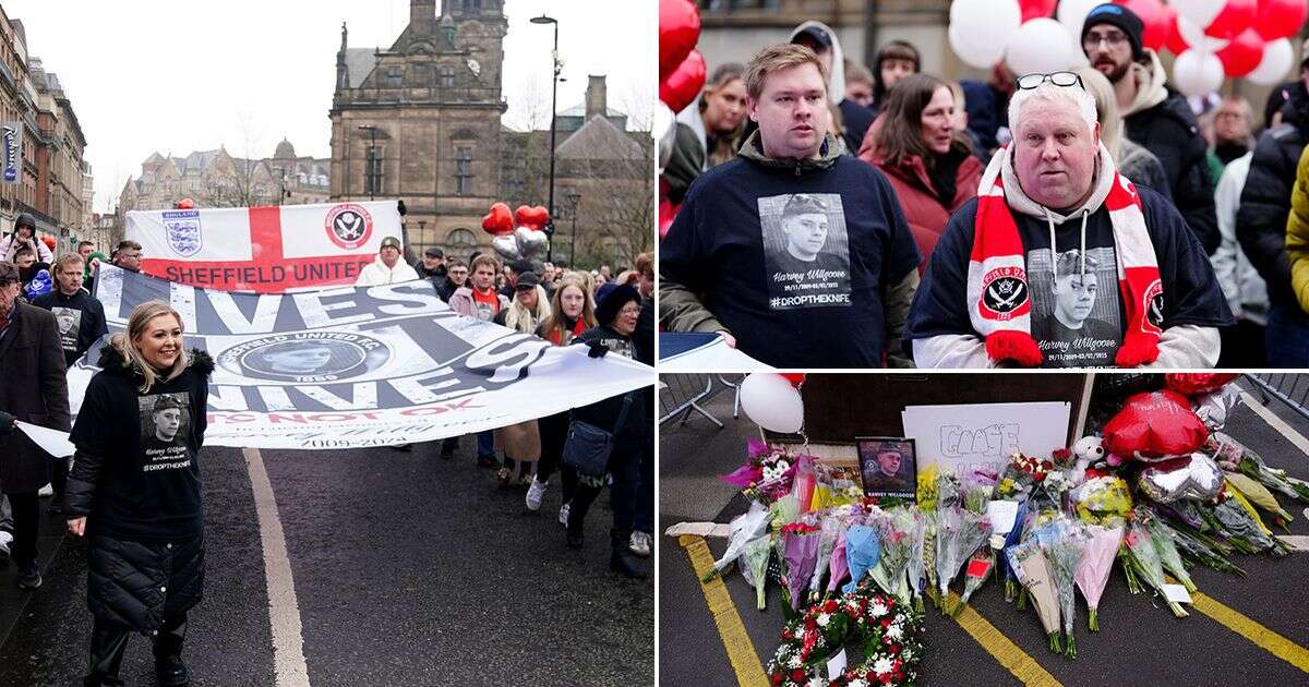 Harvey Willgoose march in Sheffield sees hundreds pay tribute to teen stabbing victim