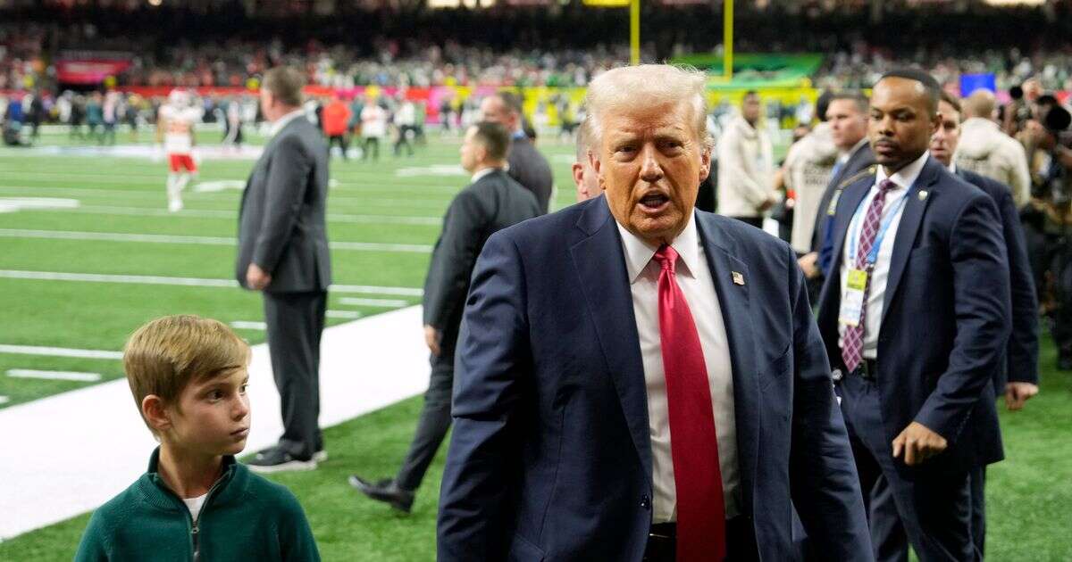 Donald Trump is first US president to attend Super Bowl - and predicts who he thinks will win