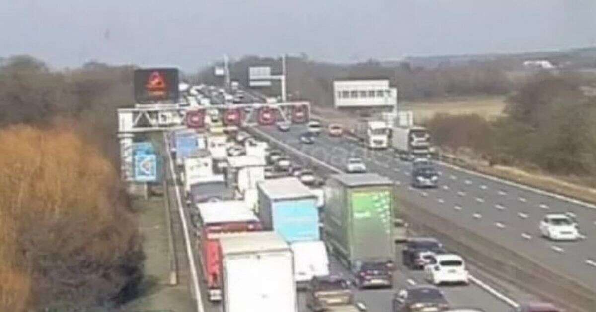 M6 traffic carnage as motorway closed after huge lorry and motorhome crash