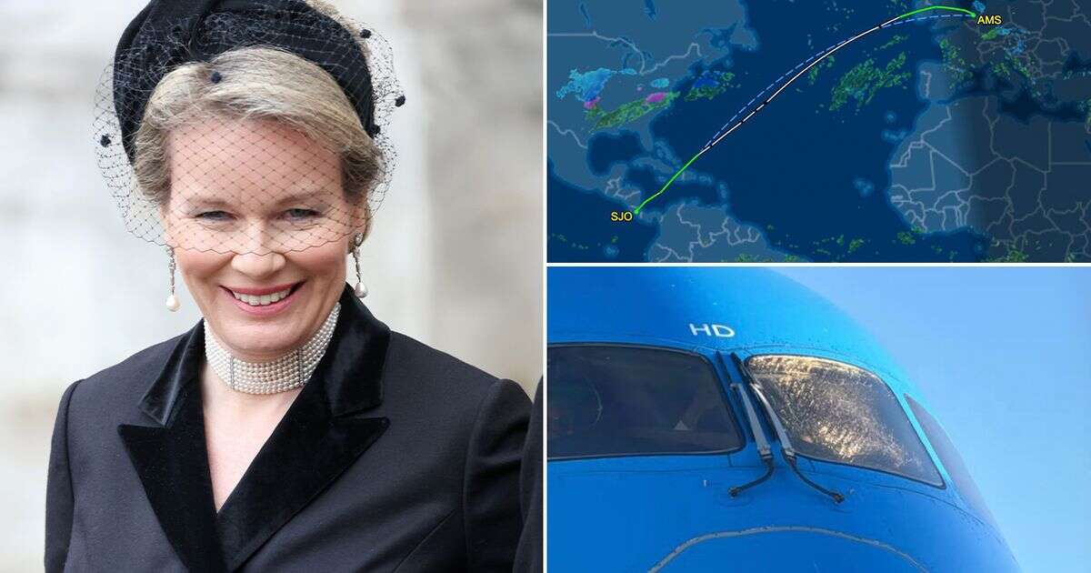 Plane carrying Queen Mathilde forced to make terrifying emergency landing after windscreen smash