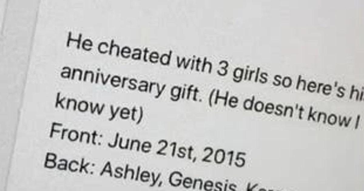 Woman exposes 'cheating' ex with engraved necklace to open in front of his family