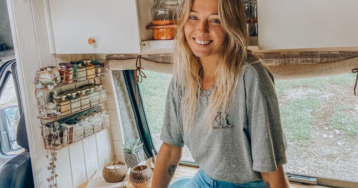 Woman turns van into stunning £10,000 home she now travels the world in